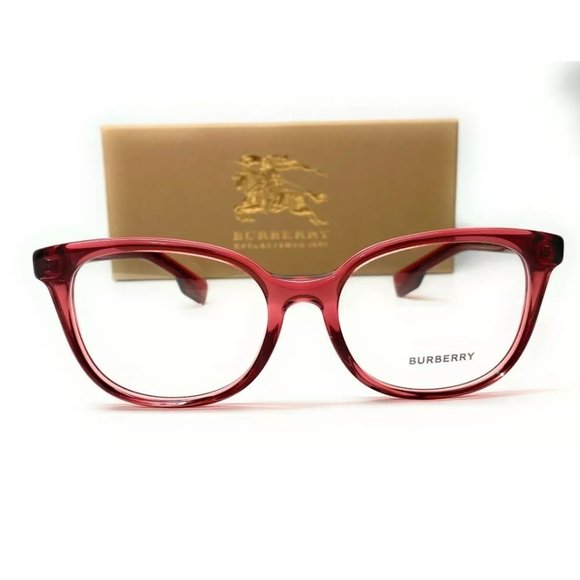 Burberry Women's Transparent Red Eyeglasses! - Picture 2 of 4